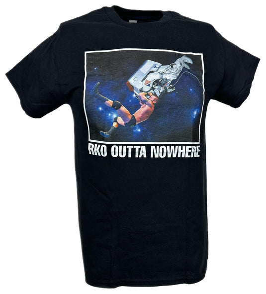 Randy Orton RKO Outta Nowhere Astronaut WWE Mens Black T-shirt