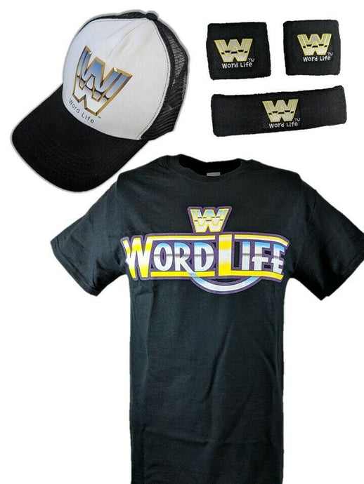 John Cena Word Life Mens Costume Hat T-shirt Wristbands