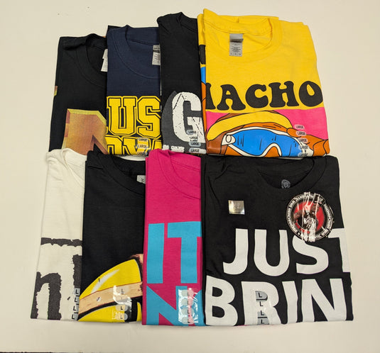 8 Men Size Large WWE T-shirts | Cena Orton Undertaker The Rock Lot 1