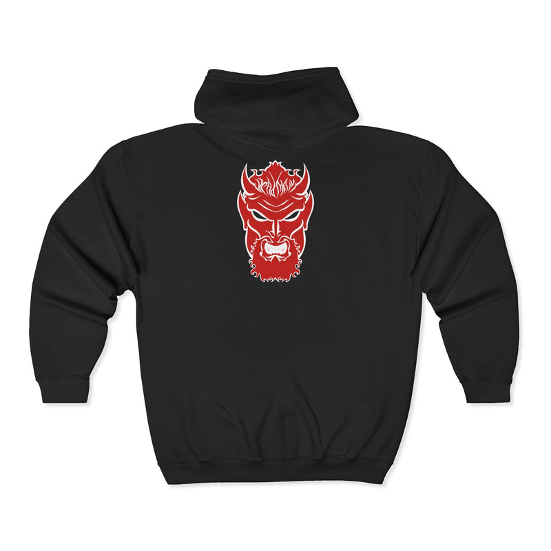Load image into Gallery viewer, Undertaker Big Evil Red Devil Black Zipper Hoody
