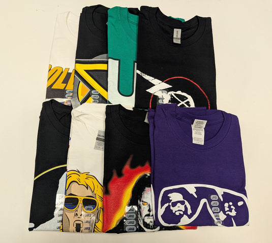 8 Men Size Large WWE T-shirts | Cena Orton Undertaker The Rock Lot 2