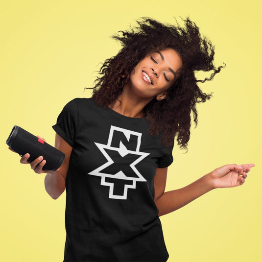 NXT Vertical Fence Logo Mens Black T-shirt
