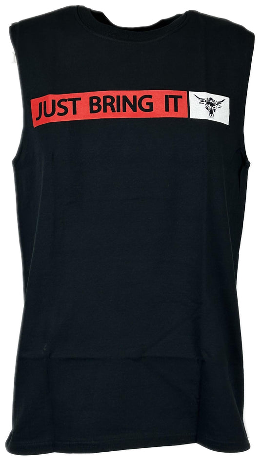 The Rock Just Bring It Sleeveless Mens Black Muscle T-shirt