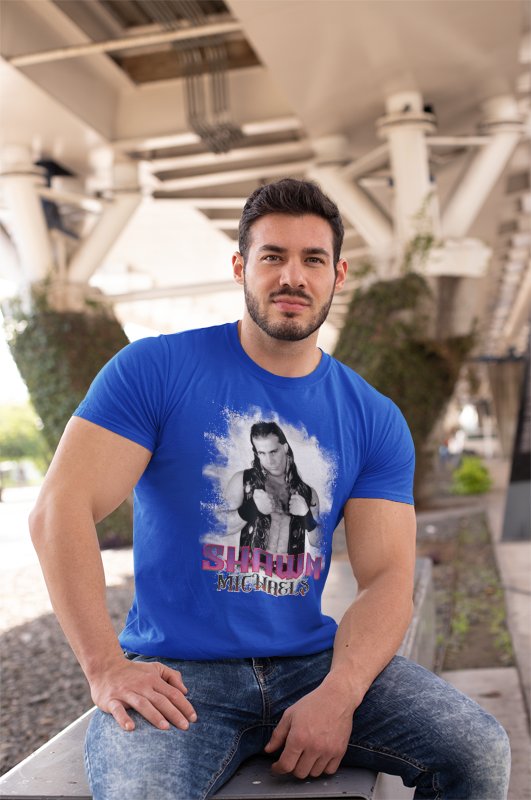Load image into Gallery viewer, Shawn Michaels Heartbreaker WWE Mens Blue T-shirt
