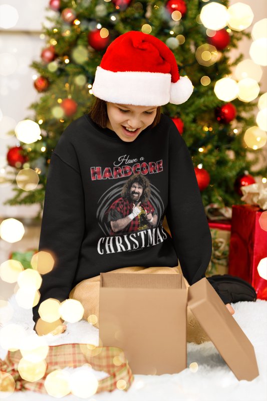 Load image into Gallery viewer, Mick Foley Hardcore Kids Youth Christmas Sweater Sweatshirt by EWS | Extreme Wrestling Shirts
