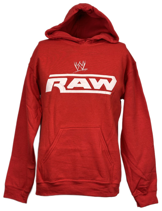 Monday Night Raw WWE Logo Red Pullover Hoody Sweatshirt by EWS | Extreme Wrestling Shirts