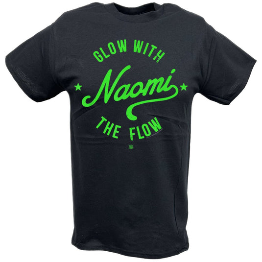 Naomi Glow with the Flow Black T-shirt by EWS | Extreme Wrestling Shirts