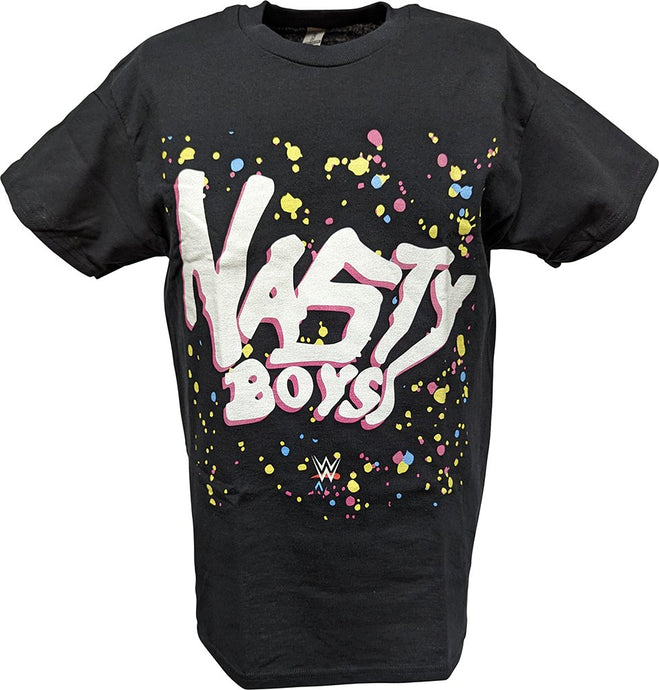 Nasty Boys WWE Mens Paint Splatter T-shirt Brian Knobbs Jerry Sags Sports Mem, Cards & Fan Shop > Fan Apparel & Souvenirs > Wrestling by Freeze | Extreme Wrestling Shirts