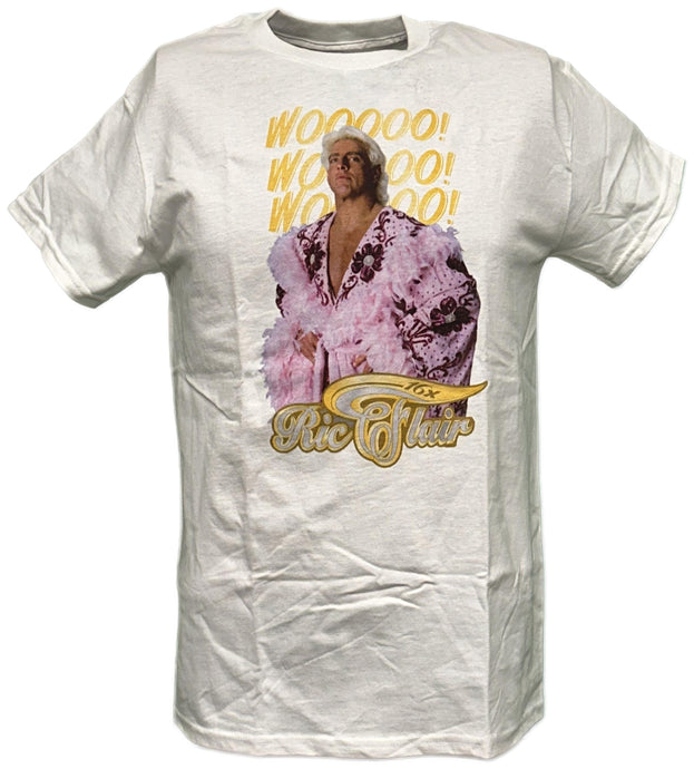 Nature Boy Ric Flair Pink Robe Mens White T-shirt by WWE | Extreme Wrestling Shirts