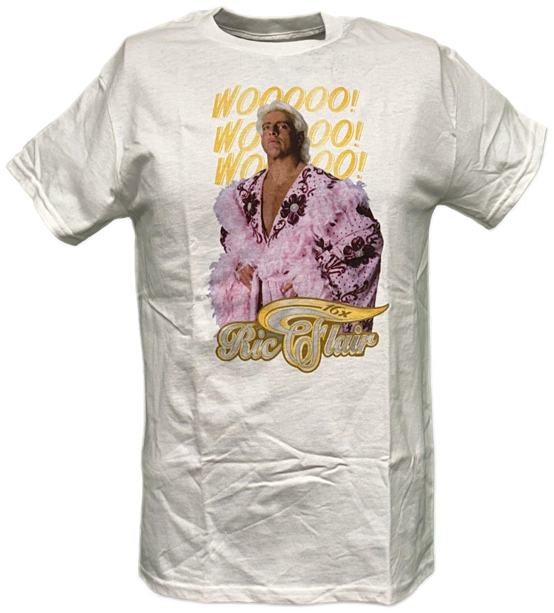 Load image into Gallery viewer, Nature Boy Ric Flair Pink Robe Mens White T-shirt by WWE | Extreme Wrestling Shirts
