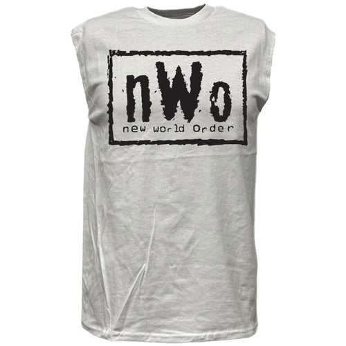 New World Order Wrestling Mens White Sleeveless T-Shirt by EWS | Extreme Wrestling Shirts