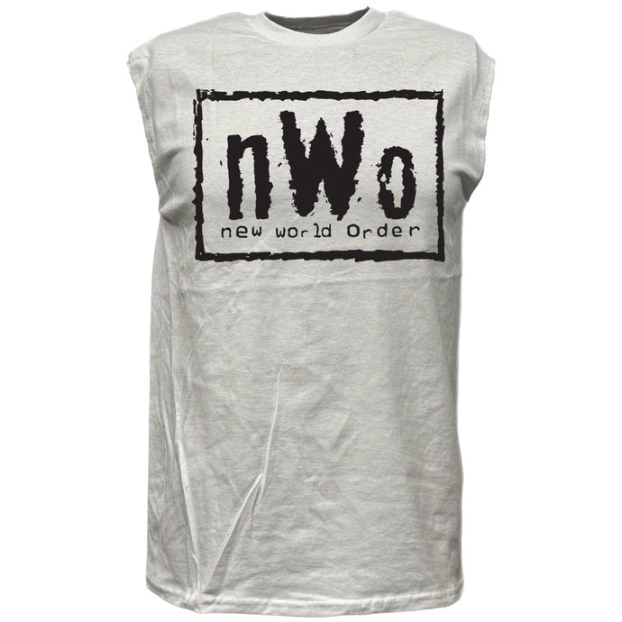 New World Order Wrestling Mens White Sleeveless T-Shirt by EWS | Extreme Wrestling Shirts