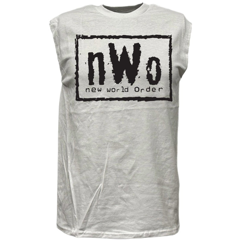 Load image into Gallery viewer, New World Order Wrestling Mens White Sleeveless T-Shirt by EWS | Extreme Wrestling Shirts
