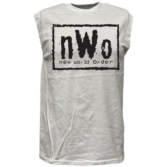 New World Order Wrestling Mens White Sleeveless T-Shirt by EWS | Extreme Wrestling Shirts