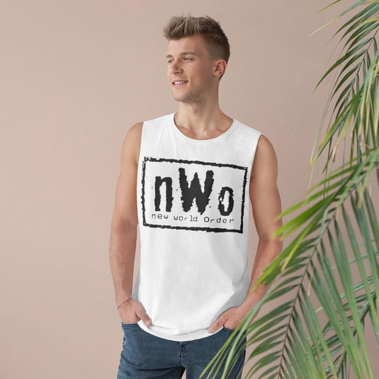 New World Order Wrestling Mens White Sleeveless T-Shirt by EWS | Extreme Wrestling Shirts