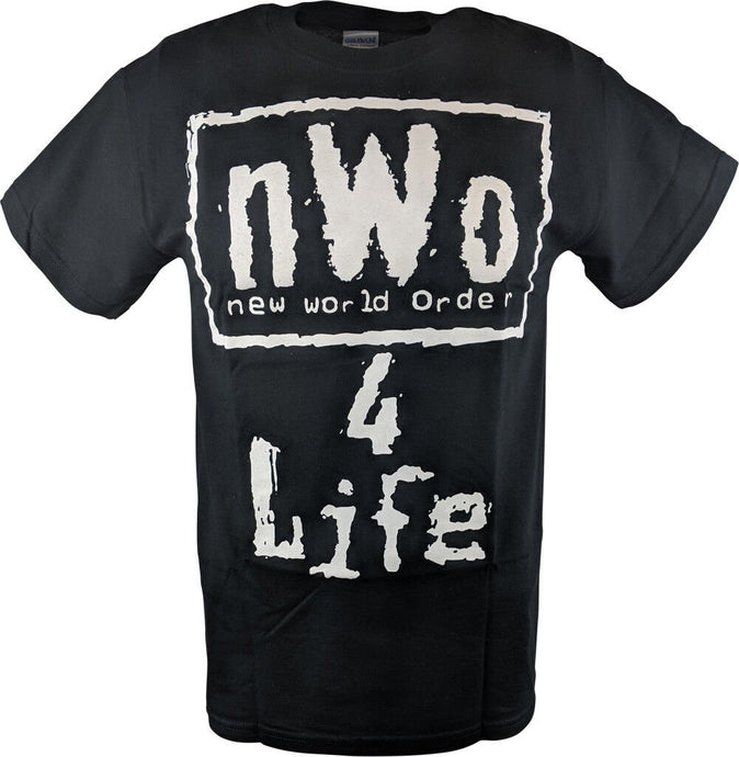 nWo 4 Life WCW White Logo Mens Black T-shirt Sports Mem, Cards & Fan Shop > Fan Apparel & Souvenirs > Wrestling by EWS | Extreme Wrestling Shirts