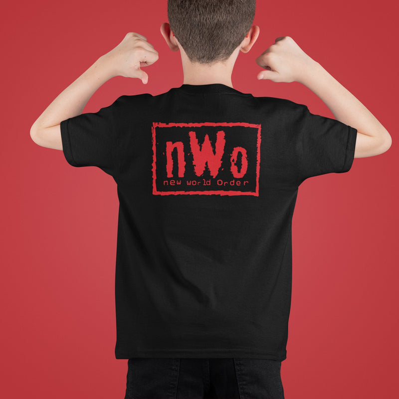Load image into Gallery viewer, nWo Black Wolfpack New World Order Kids Youth Black T-shirt by EWS | Extreme Wrestling Shirts
