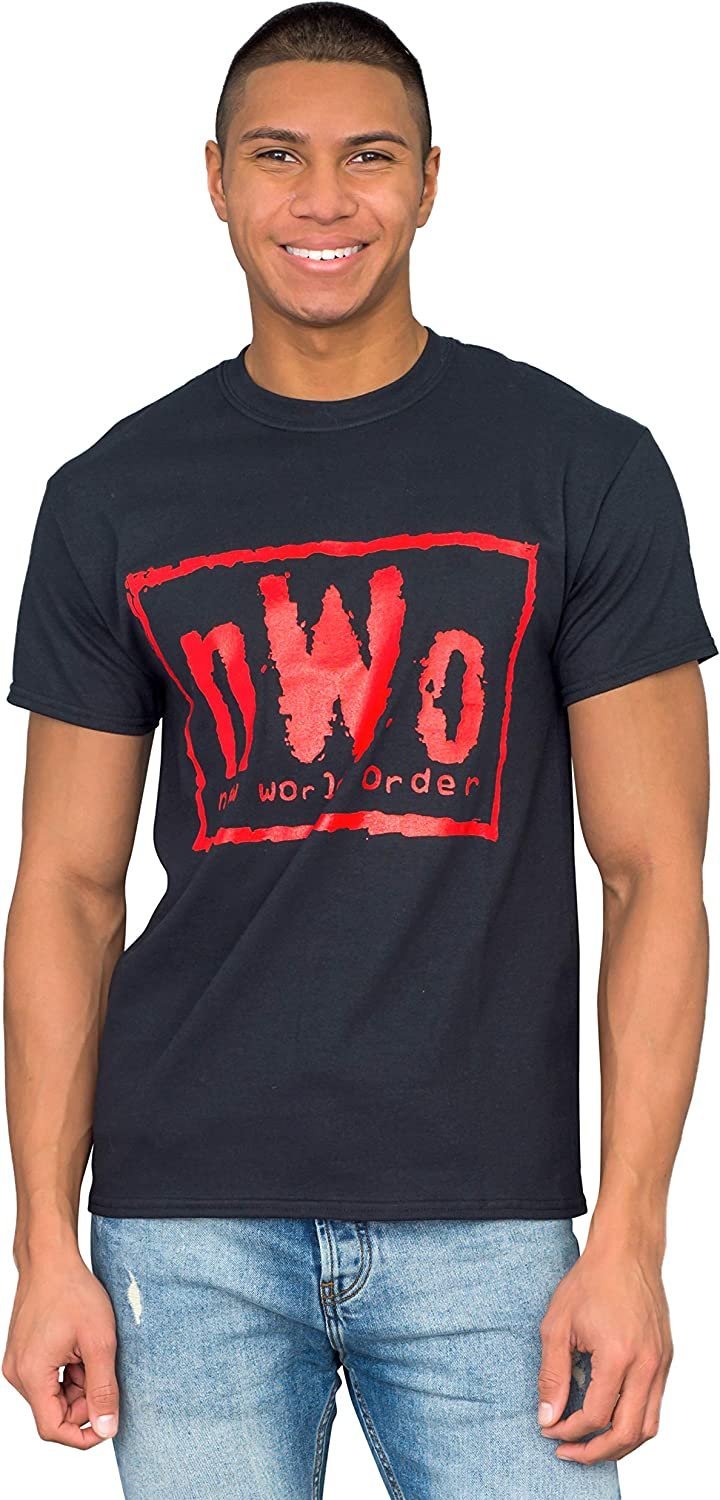 Load image into Gallery viewer, NWO New World Order Red Ink Adult Black T-Shirt Sports Mem, Cards &amp; Fan Shop &gt; Fan Apparel &amp; Souvenirs &gt; Wrestling by Costume Agent | Extreme Wrestling Shirts
