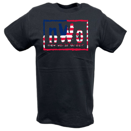 nWo New World Order Red White Blue USA Logo T-shirt by EWS | Extreme Wrestling Shirts