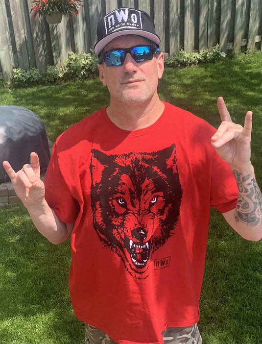 nWo Red Wolfpack New World Order Wolfpac Mens T-shirt Sports Mem, Cards & Fan Shop > Fan Apparel & Souvenirs > Wrestling by Hybrid Tees | Extreme Wrestling Shirts