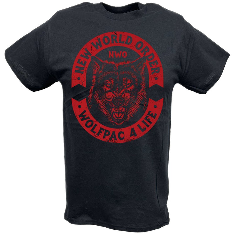 Load image into Gallery viewer, nWo Wolfpac 4 Life Red Logo New World Order T-shirt by EWS | Extreme Wrestling Shirts
