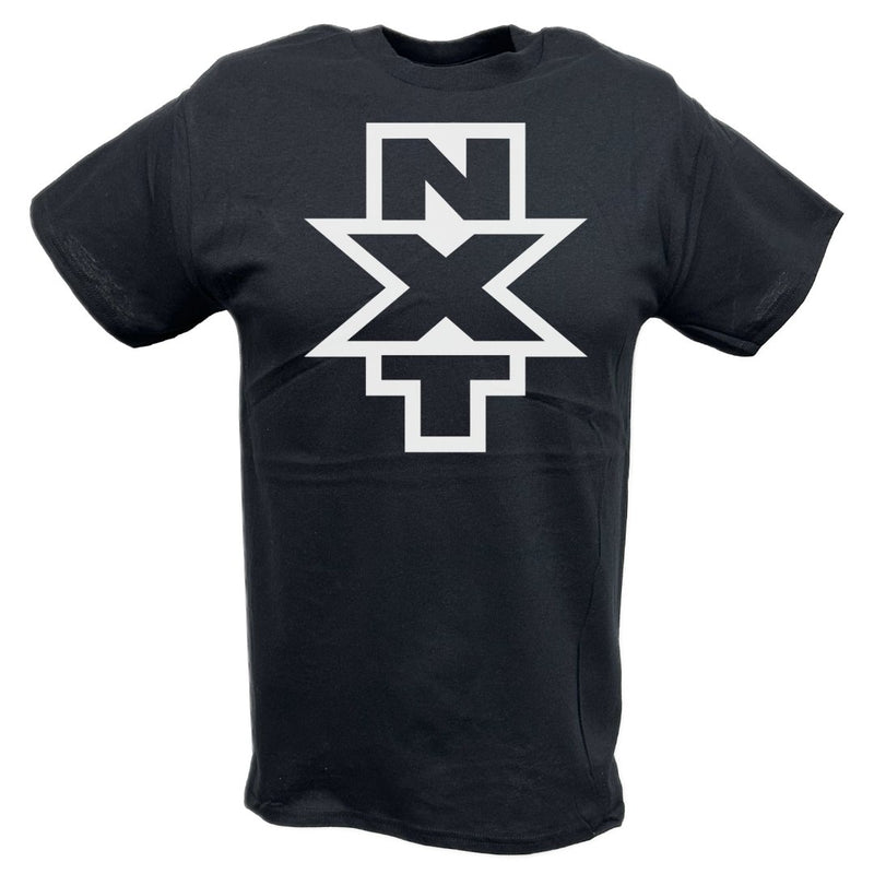 Load image into Gallery viewer, NXT Vertical Fence Logo Mens Black T-shirt by EWS | Extreme Wrestling Shirts
