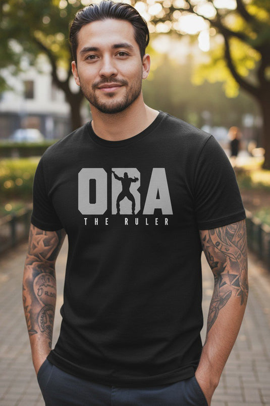 Oba Femi The Ruler Flex Black T-shirt by EWS | Extreme Wrestling Shirts