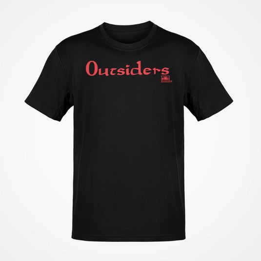 Outsiders nWo New World Order Red Logo Black T-shirt by EWS | Extreme Wrestling Shirts