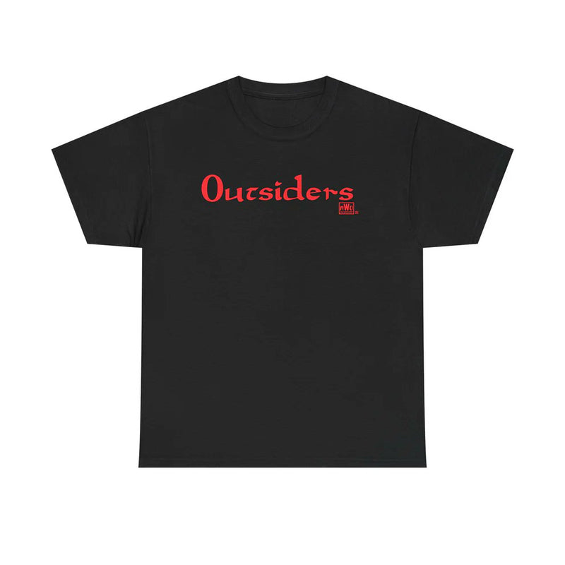 Load image into Gallery viewer, Outsiders nWo New World Order Red Logo Black T-shirt by EWS | Extreme Wrestling Shirts
