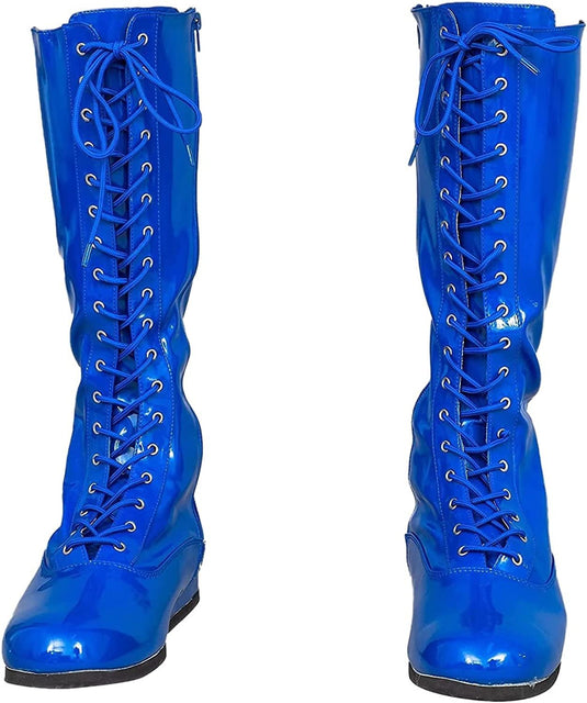 Pro Wrestling Lace-Up Boots and Coordinating Wristbands – Extreme