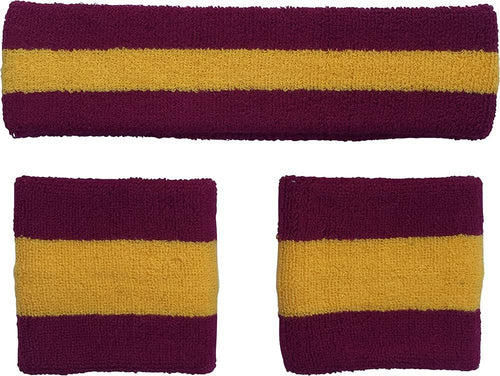 Professional Football Team Colors Headband Wristband Set by Plusshop | Extreme Wrestling Shirts