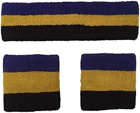 Professional Football Team Colors Headband Wristband Set by Plusshop | Extreme Wrestling Shirts