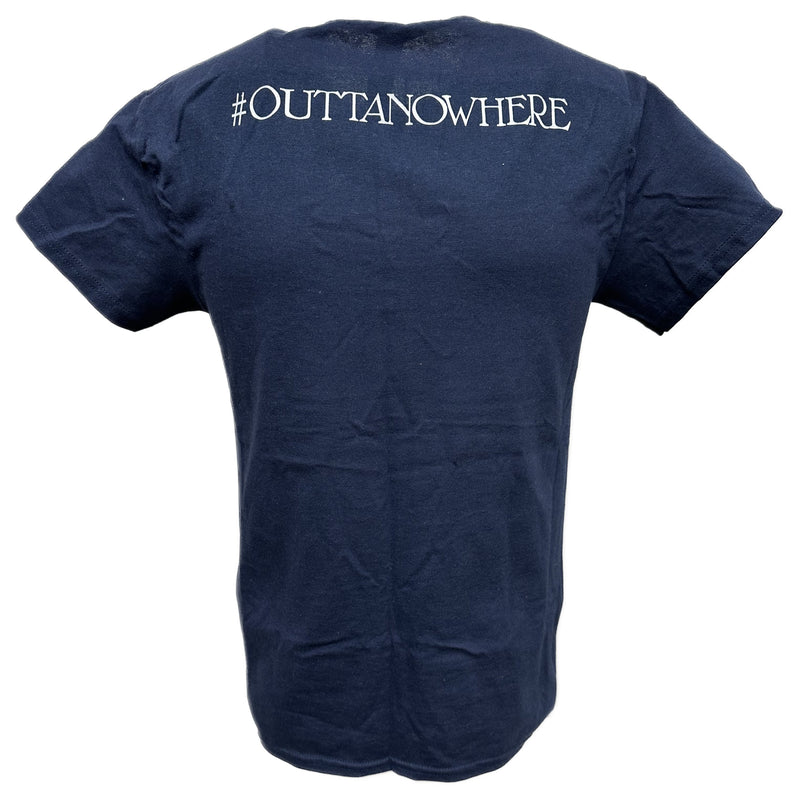 Load image into Gallery viewer, Randy Orton RKO #OuttaNoWhere Navy Blue T-shirt by EWS | Extreme Wrestling Shirts
