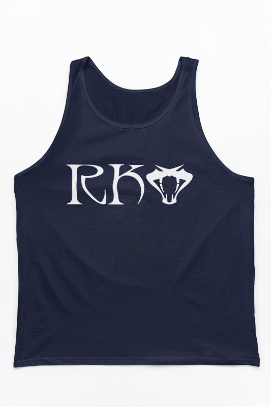 Load image into Gallery viewer, Randy Orton RKO #OuttaNoWhere Navy Blue Tank Top Shirt by EWS | Extreme Wrestling Shirts
