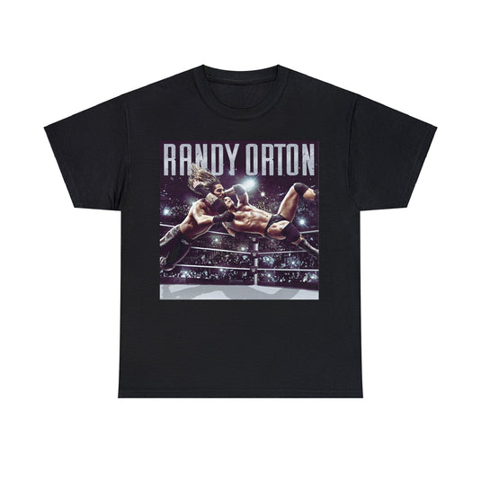 Randy Orton Super RKO vs Seth Rollins Black T-shirt by EWS | Extreme Wrestling Shirts