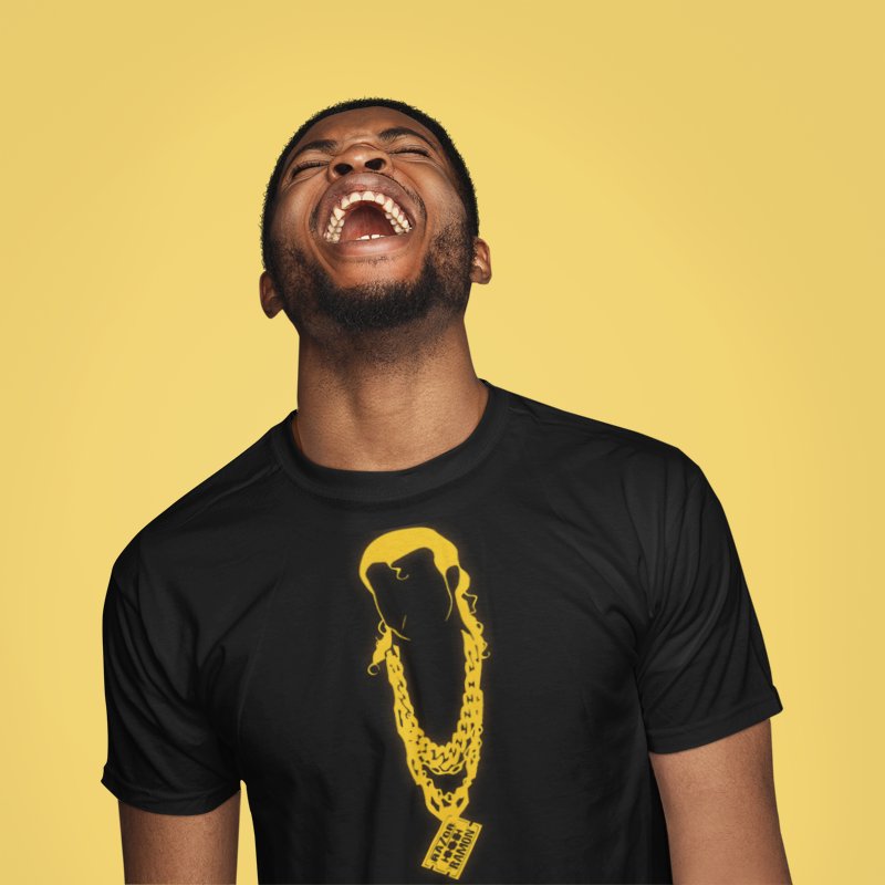 Load image into Gallery viewer, Razor Ramon Bad Guy Gold Silhouette T-shirt by EWS | Extreme Wrestling Shirts
