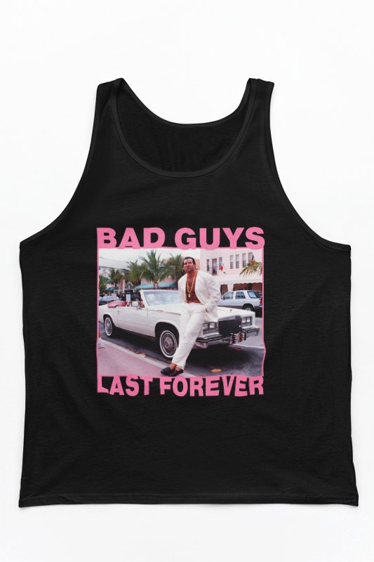 Load image into Gallery viewer, Razor Ramon Bad Guys Last Forever Black Tank Top Shirt by EWS | Extreme Wrestling Shirts
