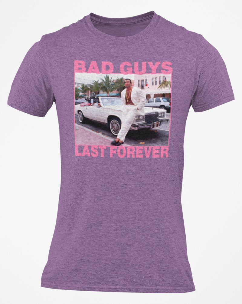 Load image into Gallery viewer, Razor Ramon Bad Guys Last Forever Purple T-shirt by EWS | Extreme Wrestling Shirts
