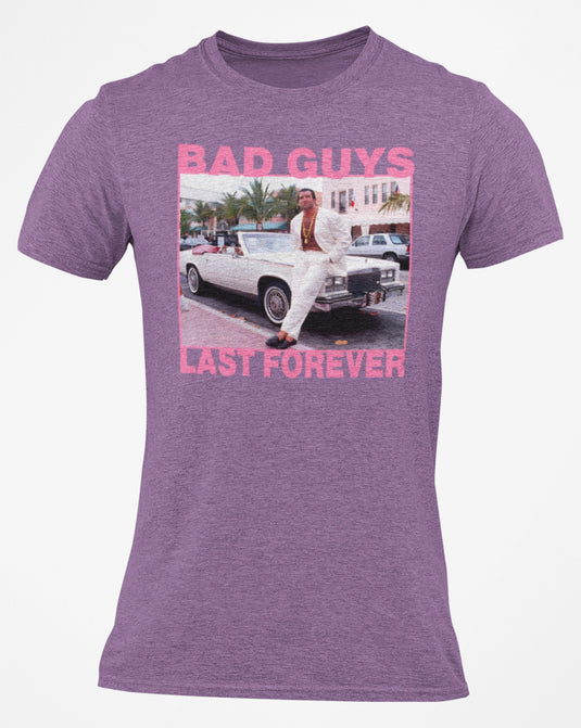 Razor Ramon Bad Guys Last Forever Purple T-shirt by EWS | Extreme Wrestling Shirts