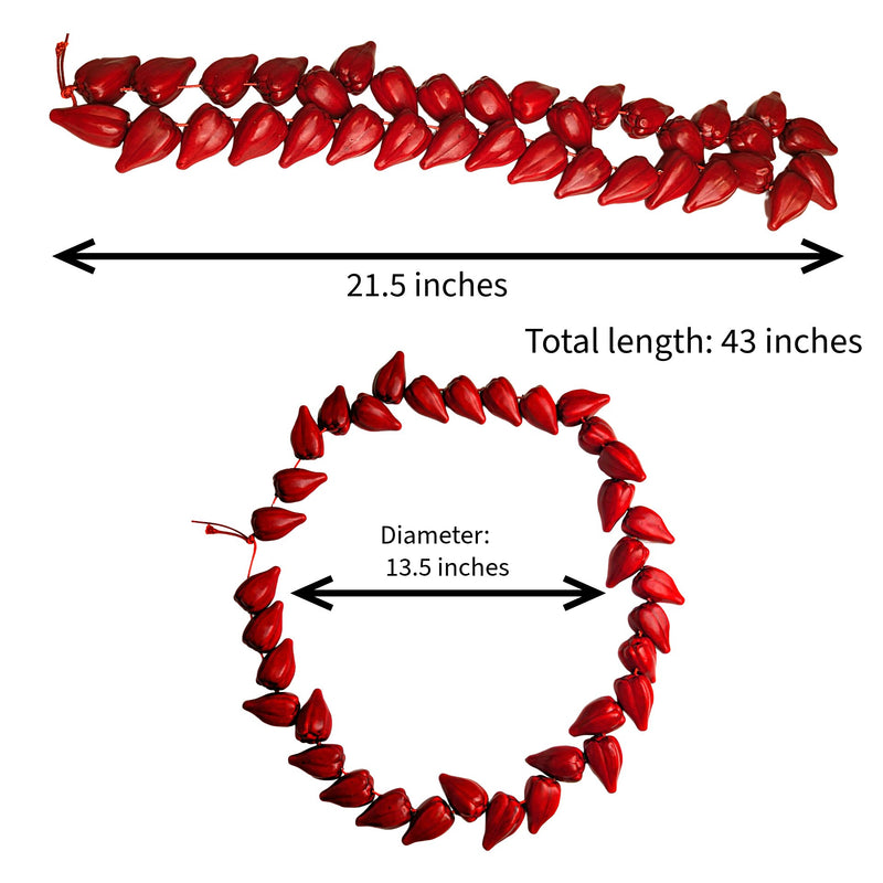 Load image into Gallery viewer, Red Resin Plastic Tribal Chief Ula Fala Necklace for Roman Reigns Costume by EWS | Extreme Wrestling Shirts
