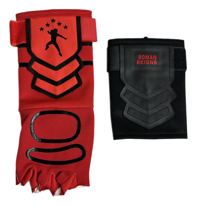 Red Roman Reigns Tribal Chief Logo WWE Punch Glove Set by EWS | Extreme Wrestling Shirts