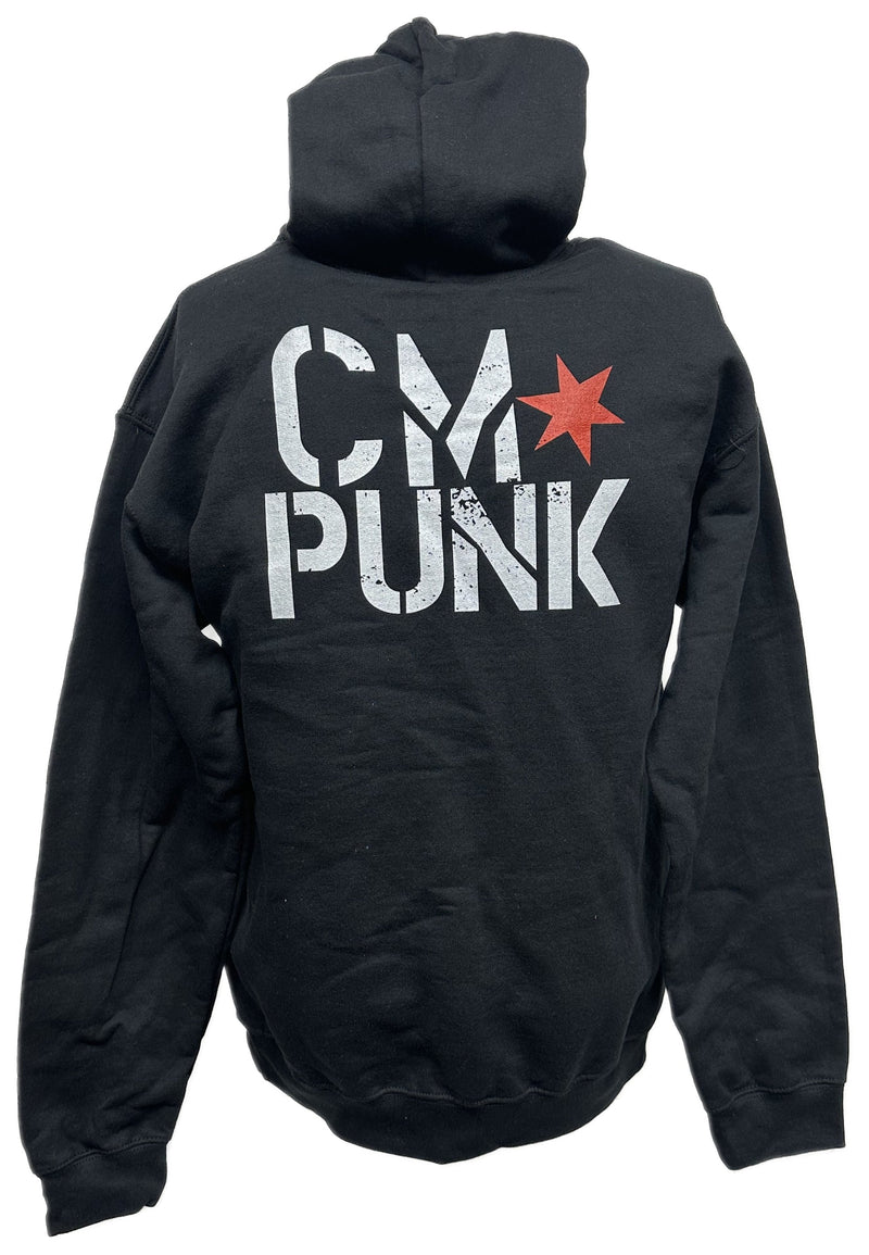 Load image into Gallery viewer, Return of CM Punk Blue Logo Black Pullover Hoody by EWS | Extreme Wrestling Shirts
