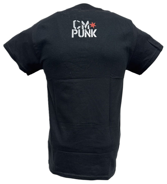 Return of CM Punk Blue Logo Black T-shirt by EWS | Extreme Wrestling Shirts