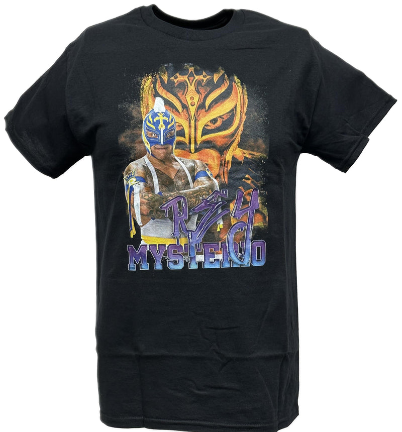 Load image into Gallery viewer, Rey Mysterio Double Dare Mens Black T-shirt by EWS | Extreme Wrestling Shirts
