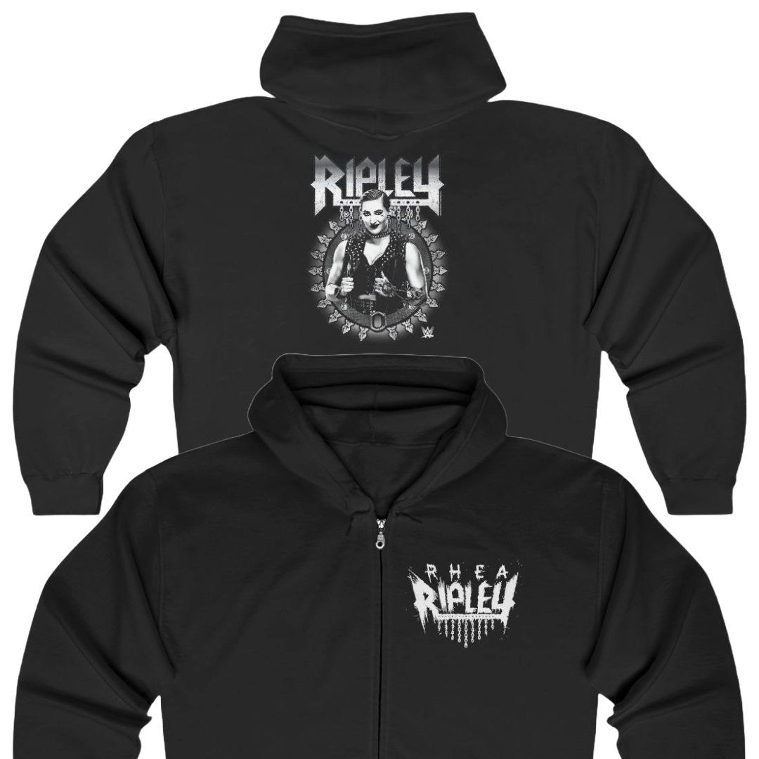 Rhea Bloody Ripley Black Zipper Hoody – Extreme Wrestling Shirts