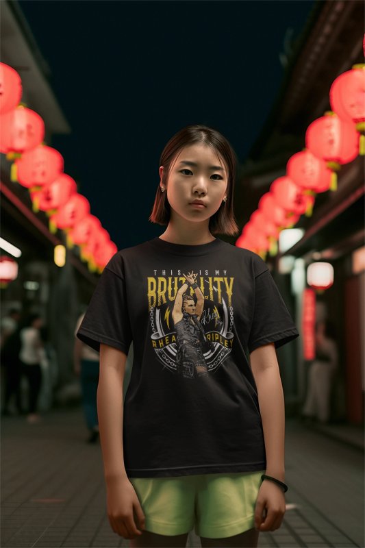 Load image into Gallery viewer, Rhea Ripley Brutality T-shirt by EWS | Extreme Wrestling Shirts
