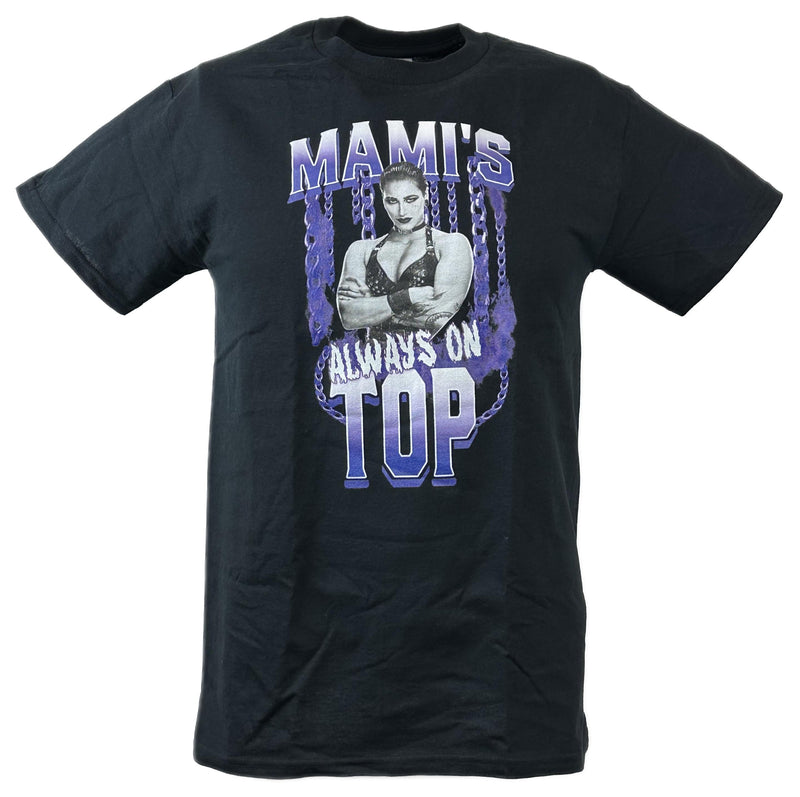 Load image into Gallery viewer, Rhea Ripley Mami Always on Top Black T-shirt by EWS | Extreme Wrestling Shirts
