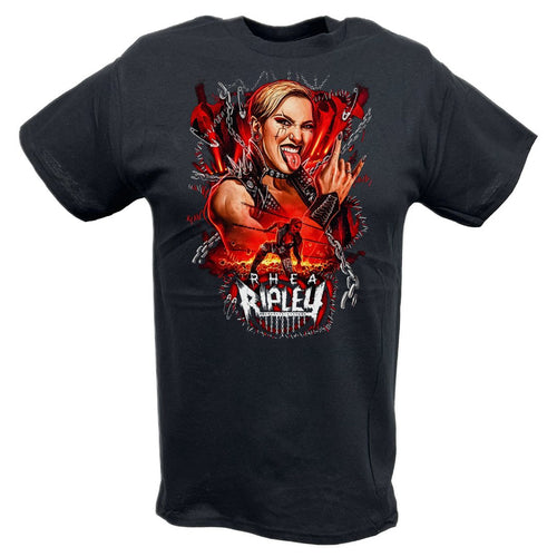 Rhea Ripley Rockstar Chains T-shirt by EWS | Extreme Wrestling Shirts