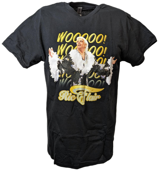 Ric Flair 16x Wooooo WWE Mens Black T-shirt Sports Mem, Cards & Fan Shop > Fan Apparel & Souvenirs > Wrestling by Freeze | Extreme Wrestling Shirts