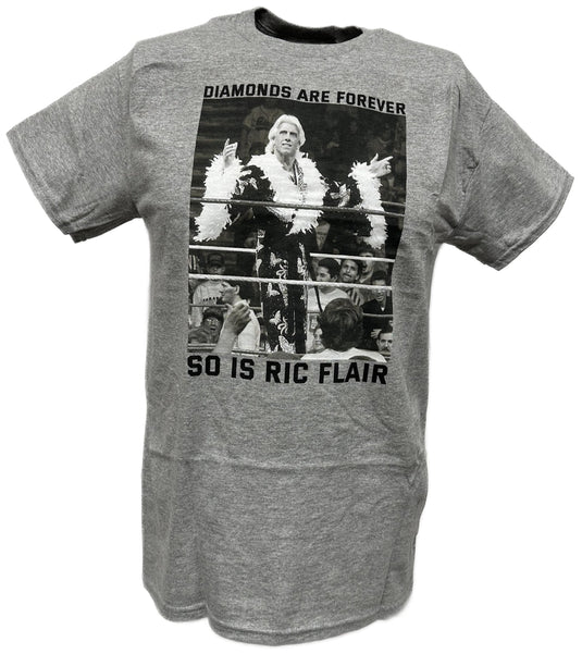 Ric Flair Diamonds Are Forever Mens Gray T-shirt Sports Mem, Cards & Fan Shop > Fan Apparel & Souvenirs > Wrestling by EWS | Extreme Wrestling Shirts